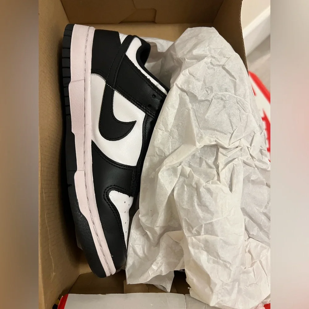 Nike Black and White Low-Top Swoosh Sneakers